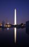 Washington Monument from the World War II Memorial at Night