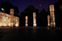 FDR Memorial Sculptures at Night