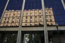 Cool reflection of a building in downtown Roanoke